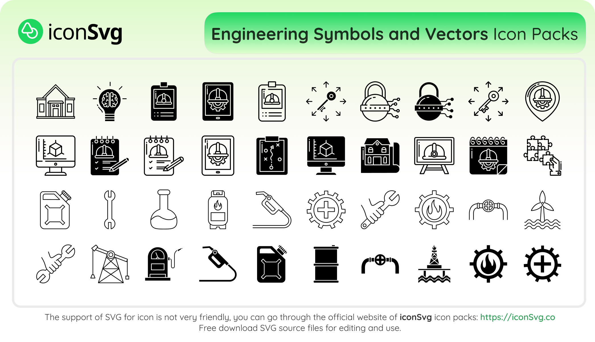 Engineering Symbols and Vectors Icon Pack