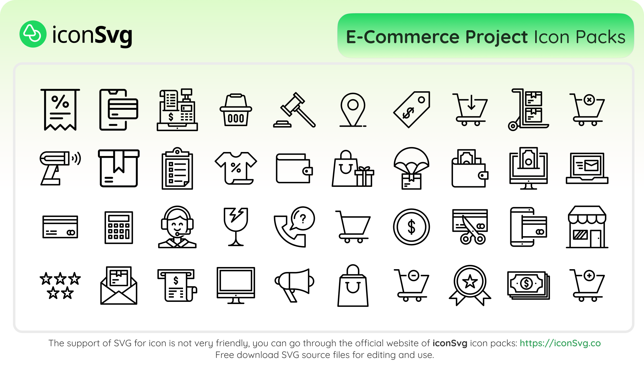 E-Commerce Project Icon Pack